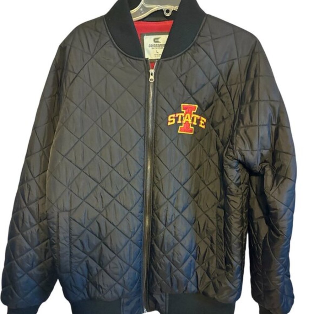 Vintage Colosseum Iowa State University Men"s Sports Zip Lined Jacket Size large